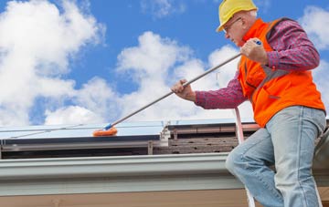 Round Maple soft wash roof cleaning